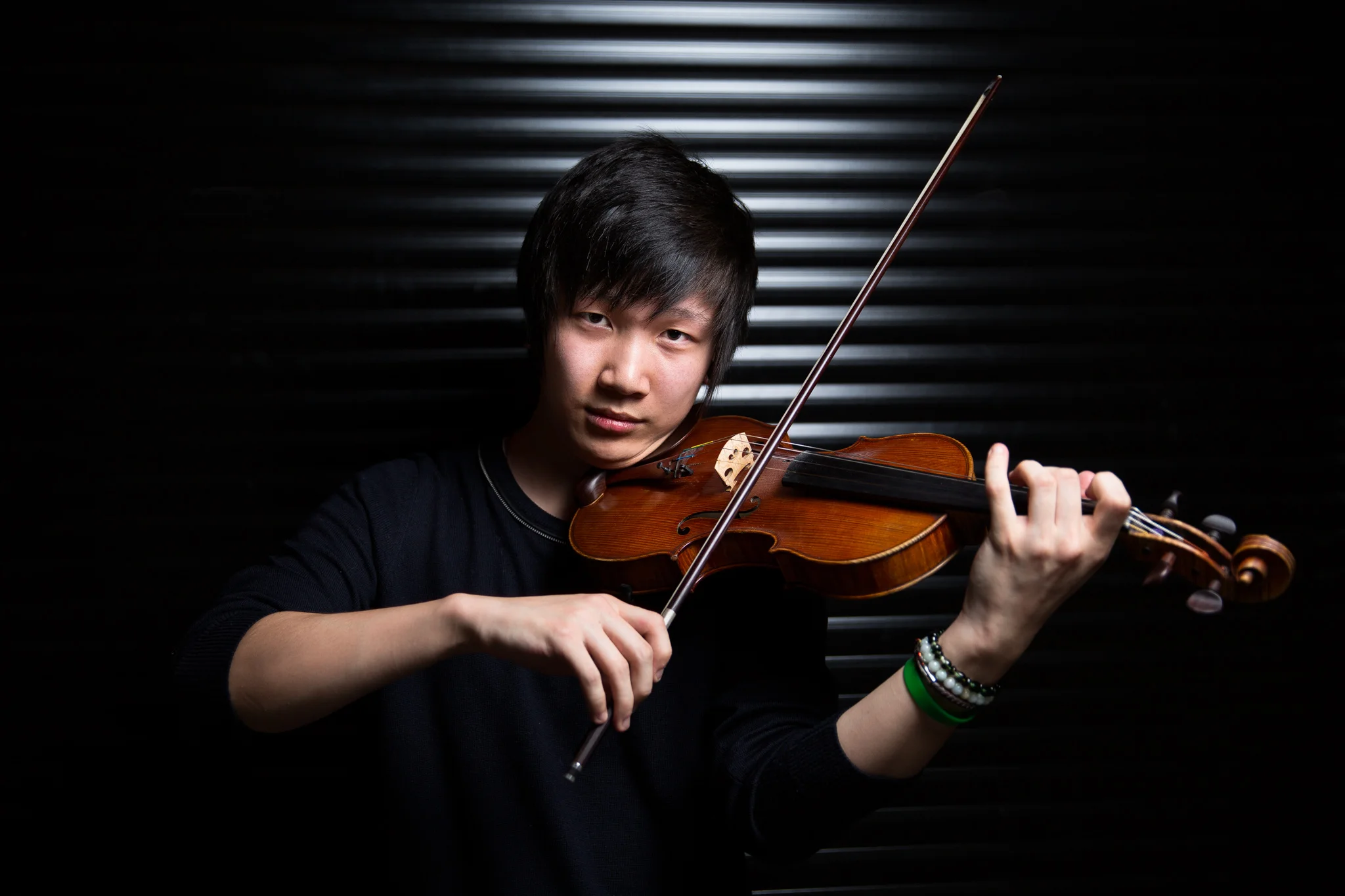 softbox portrait at student event