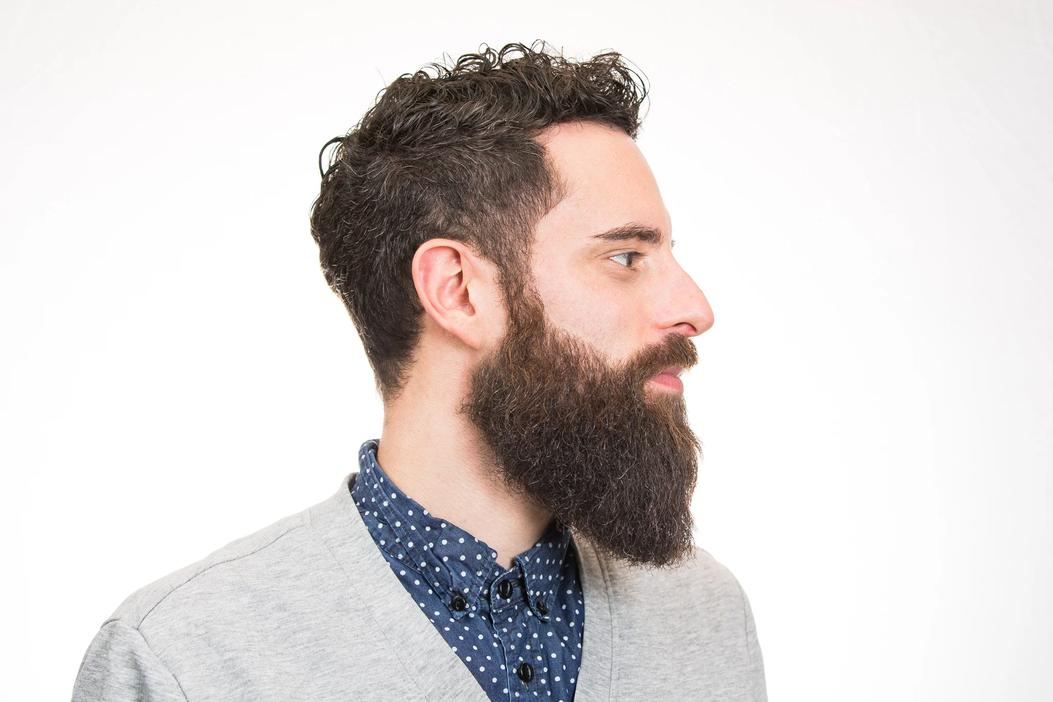 professional posing for studio portrait