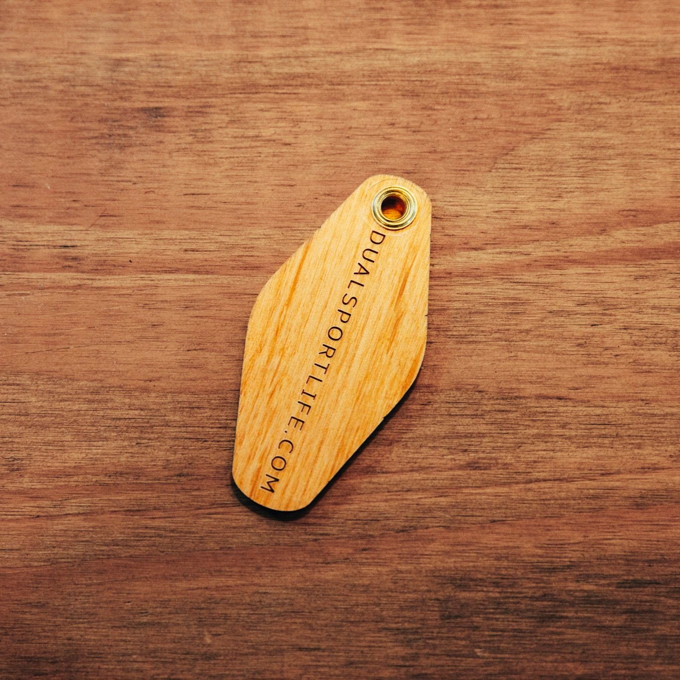 Dual Sport Life Wooden Key Tag