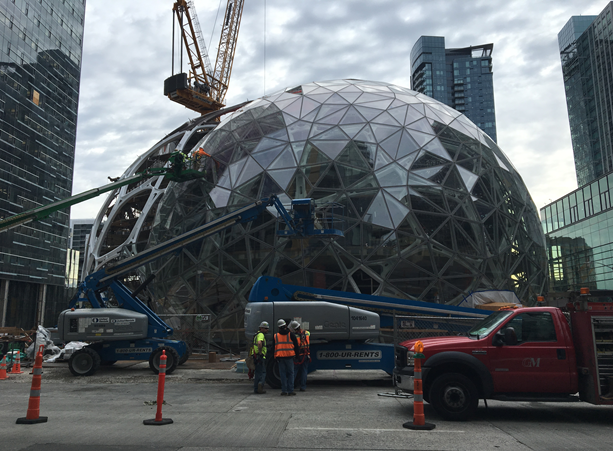 A whole new world is being created by Amazon’s urban campus in downtown Seattle.