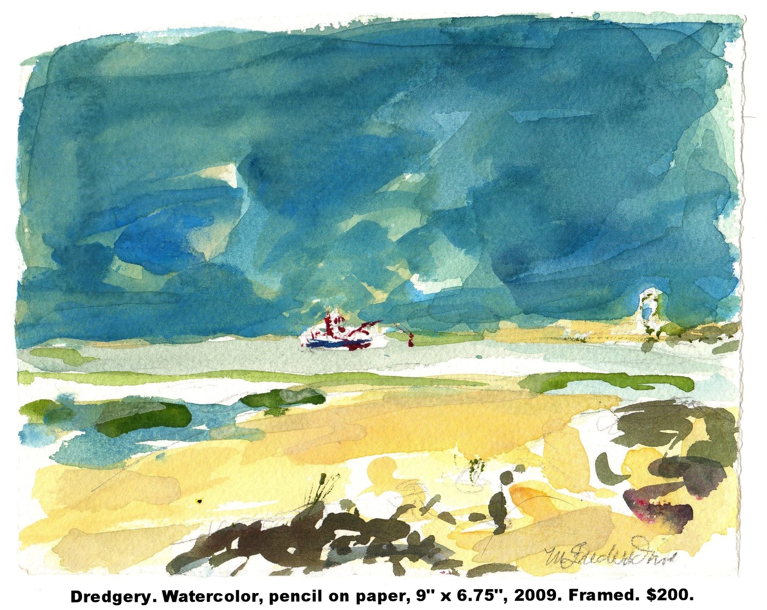 44 Fred Wise Dredgery watercolor and pencil on paper 9 in x 6.75 in 2009.jpg