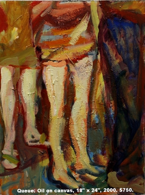 Fred Wise, Queue, oil on canvas, 18 x 24, 2000, $750.jpg