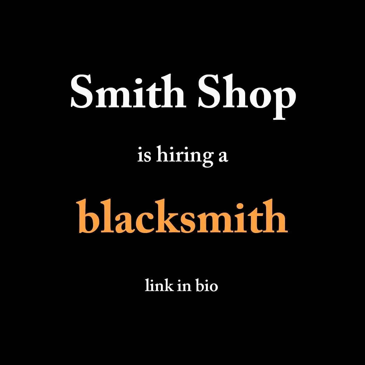 Interested in joining a team of highly skilled metalworkers? Our busy shop is in need of your talents. We work largely in a traditional mode with an emphasis on design and craftsmanship. Feel@free to share. Detroit 🙌🥰. Iykyk.

#blacksmith #forged #