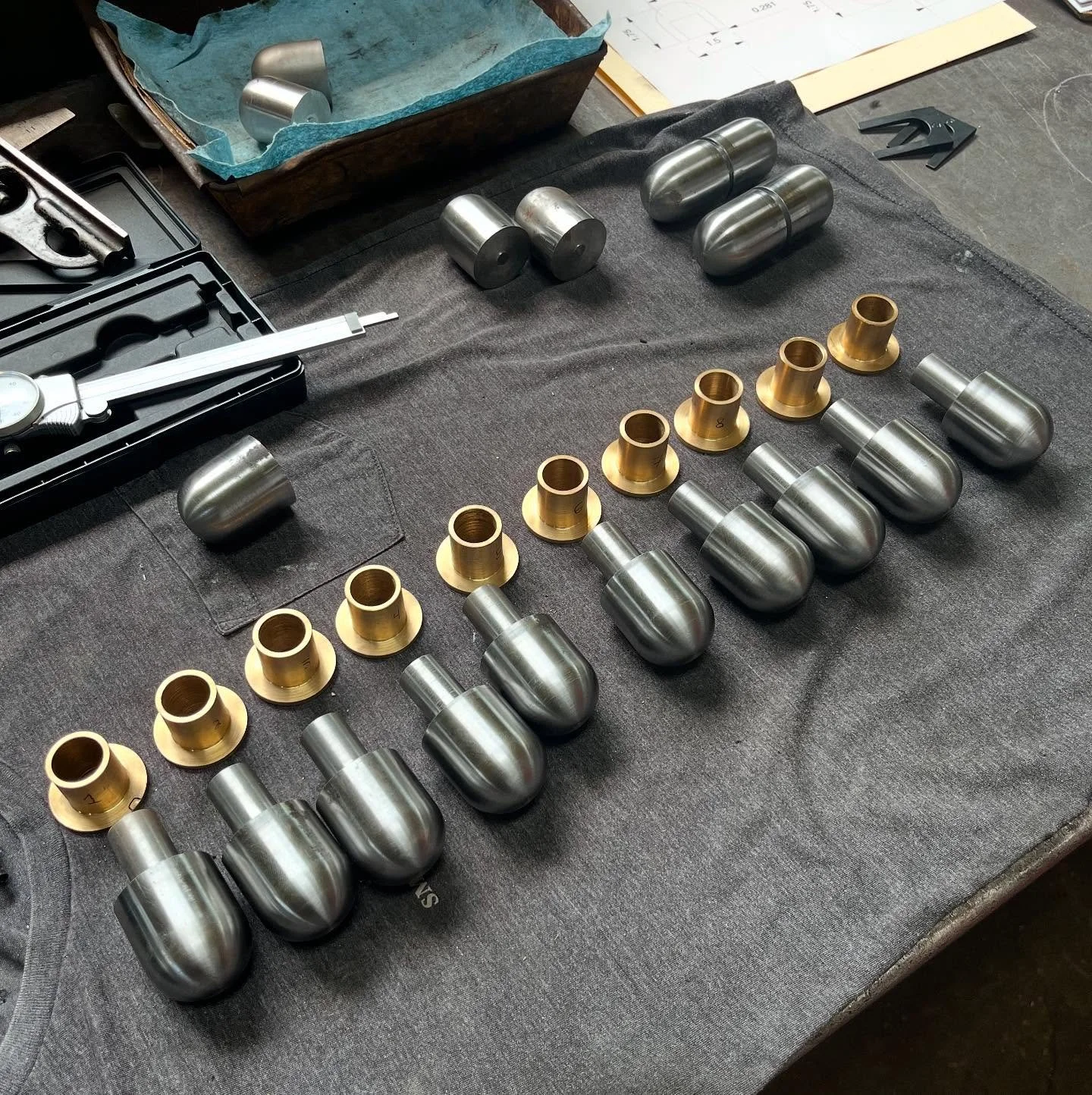 Working on some pill shaped hinges. Made from 1 1/2&rdquo; &oslash; medium alloy steel, they will wear better over time. We often custom machine our mechanical parts and mechanisms  in house giving us the versatility to match the forge and fabricatio
