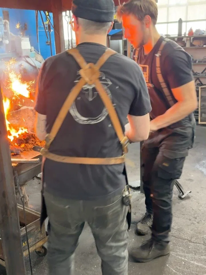 Working on complex ornamental forms for a log rack in low carbon steel. We&rsquo;ve been working with @historicblacksmith to develop a retail market in the US for this material. Pre-orders on the first mill run of 1006 low carbon steel close December