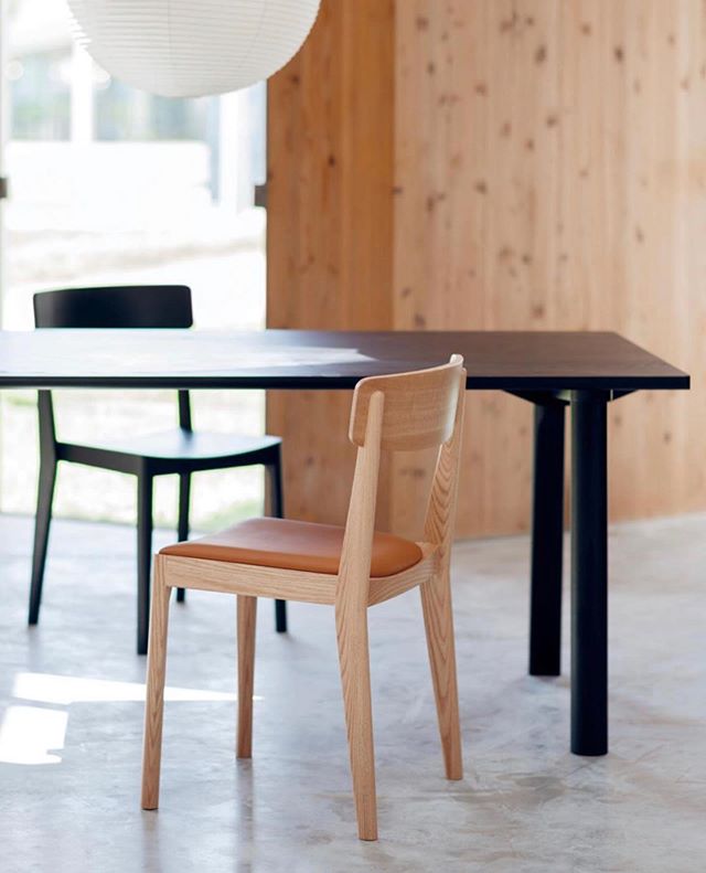 Repost from @ariake_collection My Carved Chair with upholstery and a my black sumi ink Beam table. Both for Ariake Collection. Photographed by @sebastianstadler.jpg at Kyushu Geibunkan by Kengo Kuma @kkaa_official @staffanholmstudio #staffanholm #ari