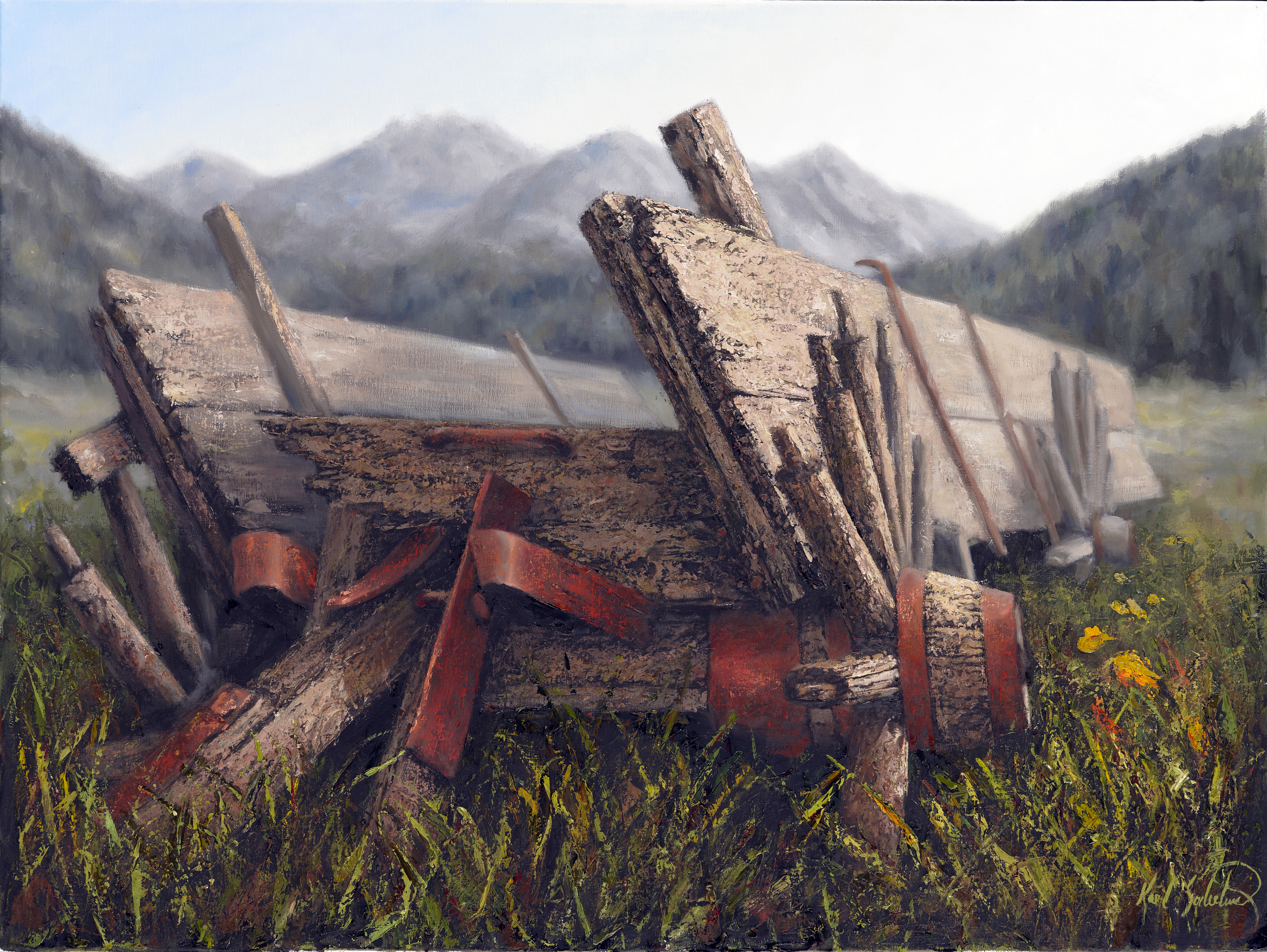 Lost Wagon, 30" x 40"