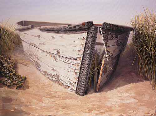 White Boat, 30" x 40"
