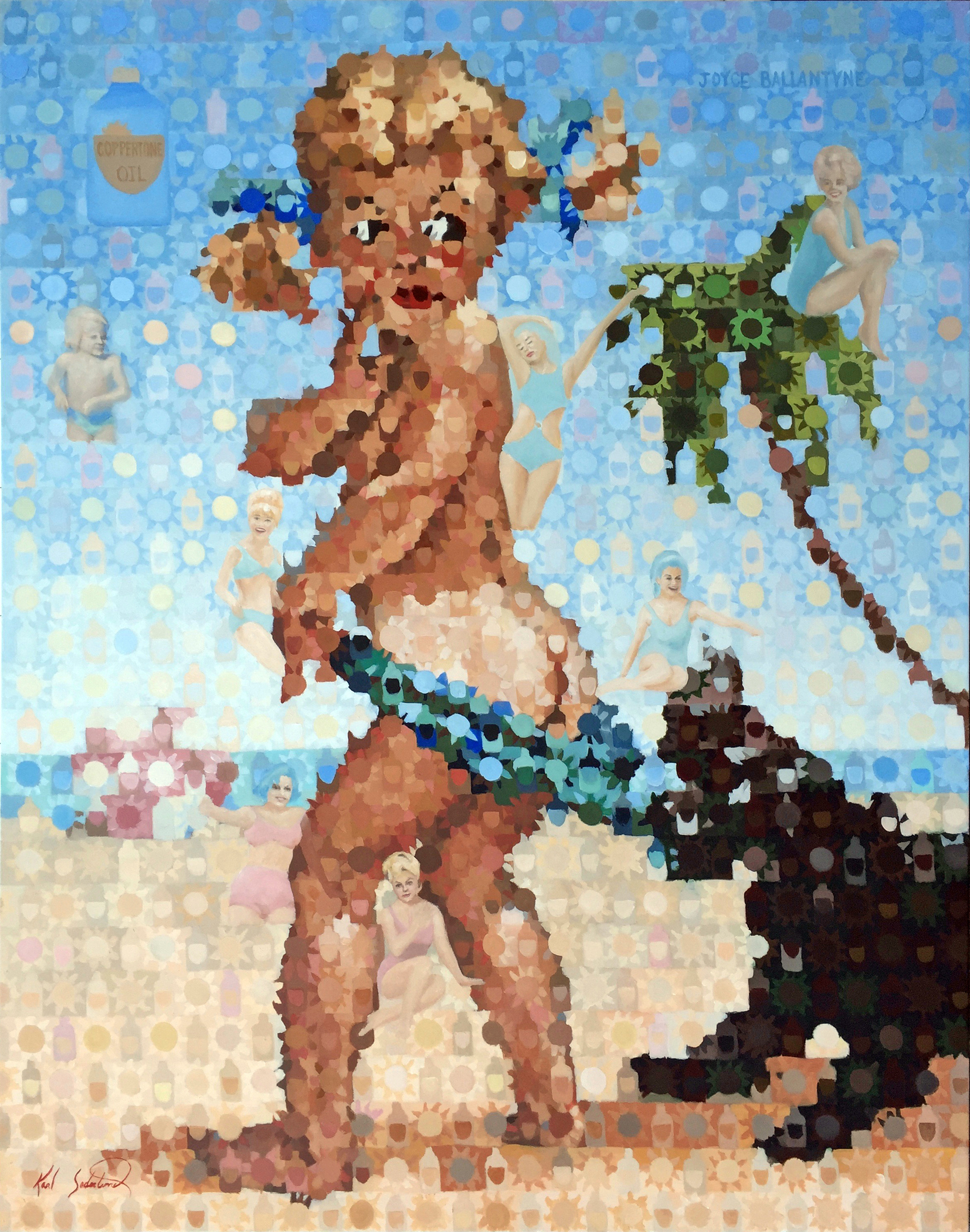 Coppertone Girl, 56" x 44"