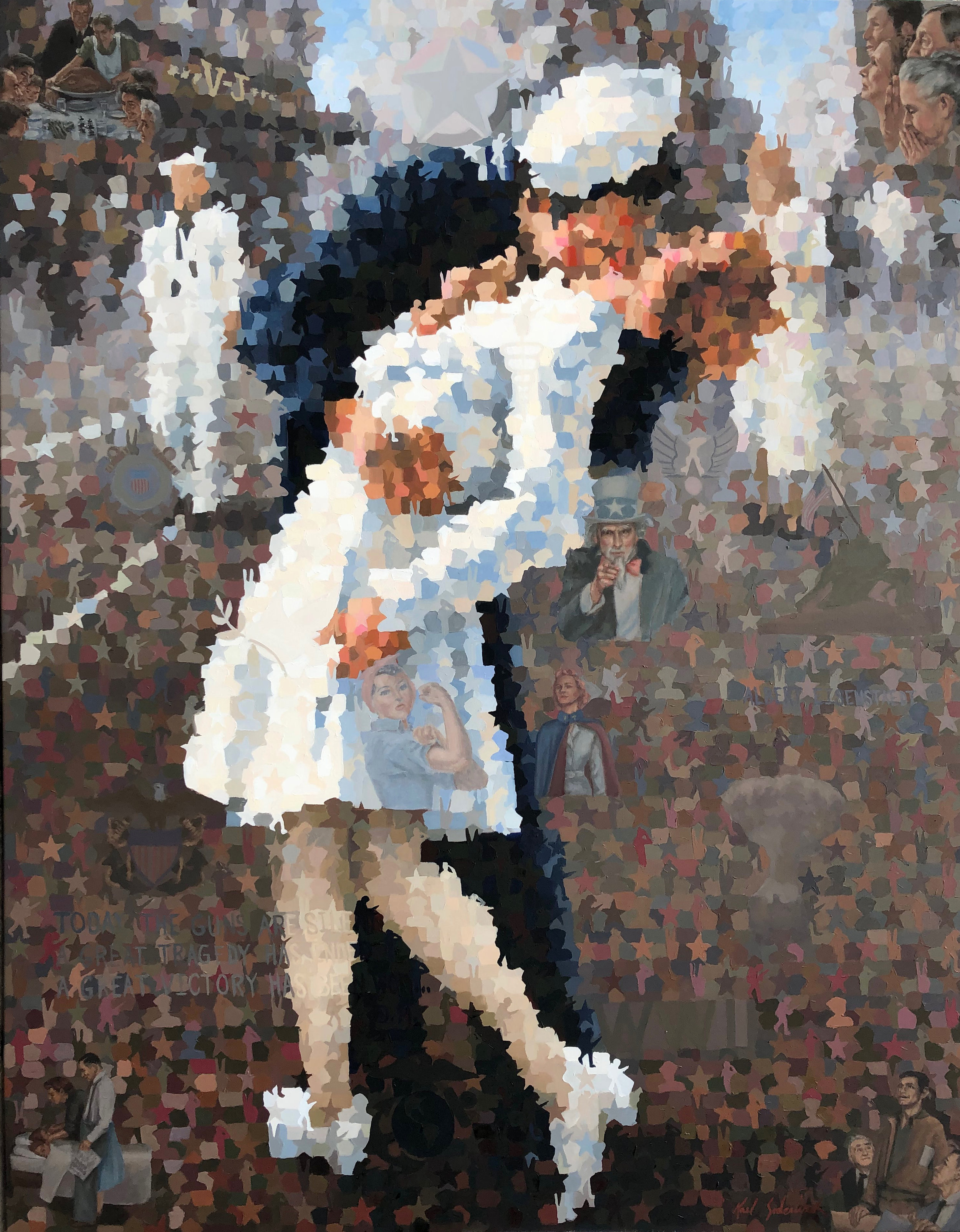 The Kiss, 44" x 56"