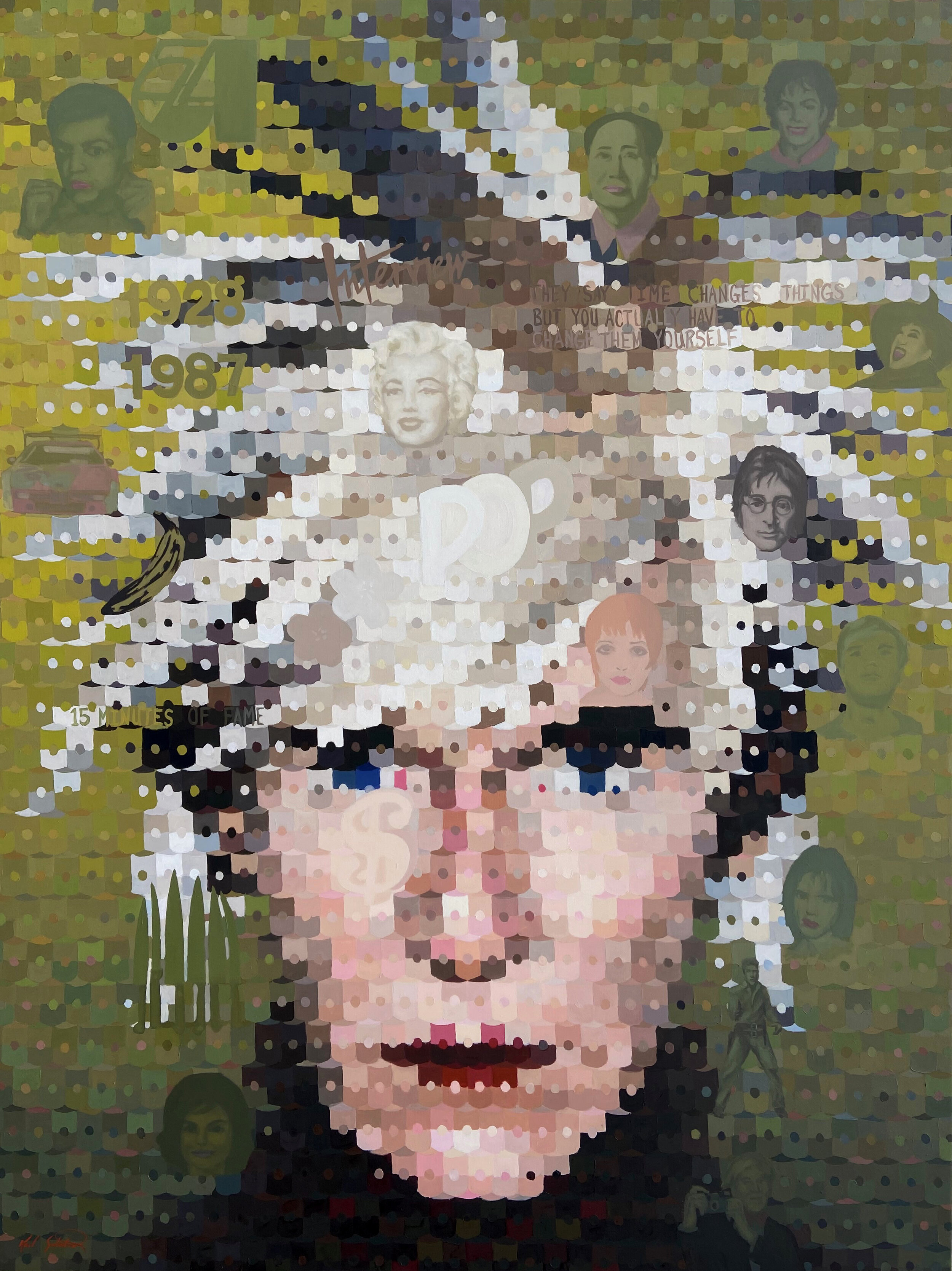 Andy Warhol, 80" x 60"
