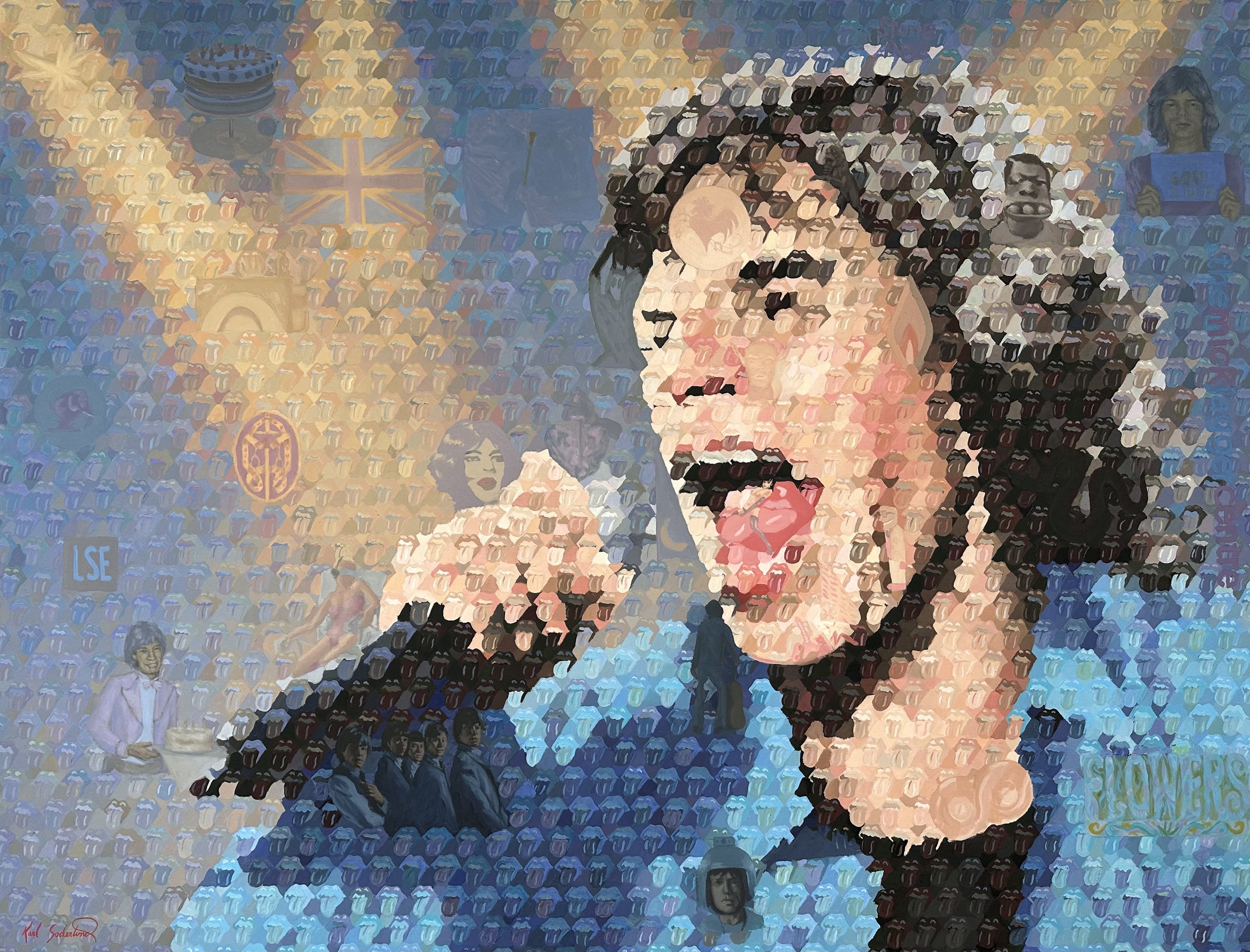 Mick Jagger, Oil on Linen, 46 x 60