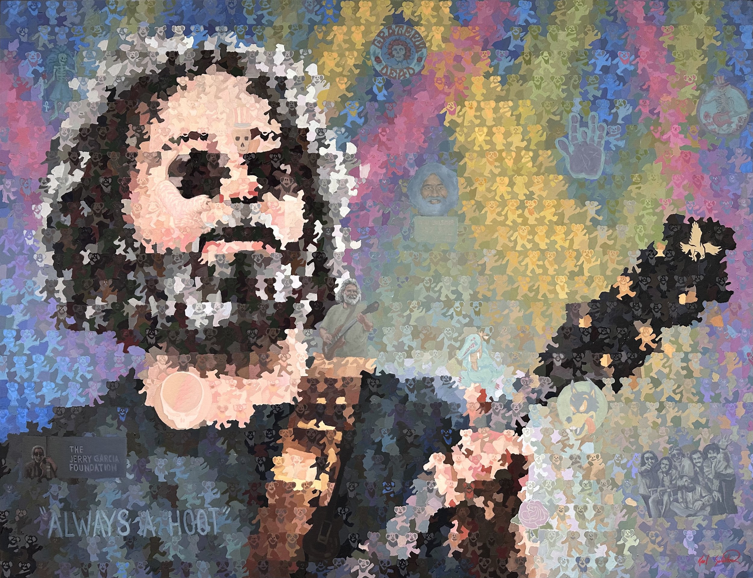 Jerry Garcia, Oil on Linen, 46 x 60