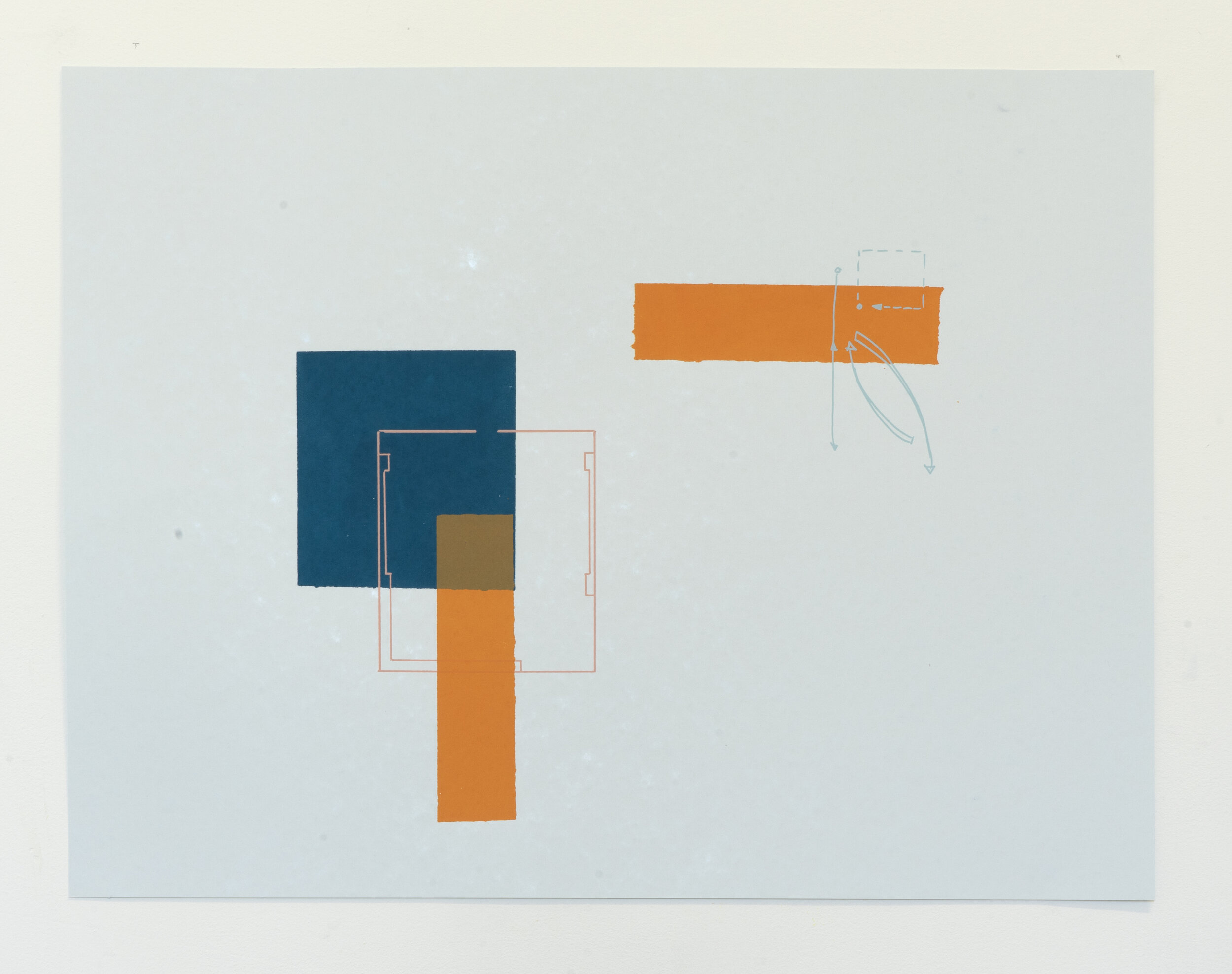   UIS Gallery (Blue #3)   2020  Screenprint on paper  19” x 25” 