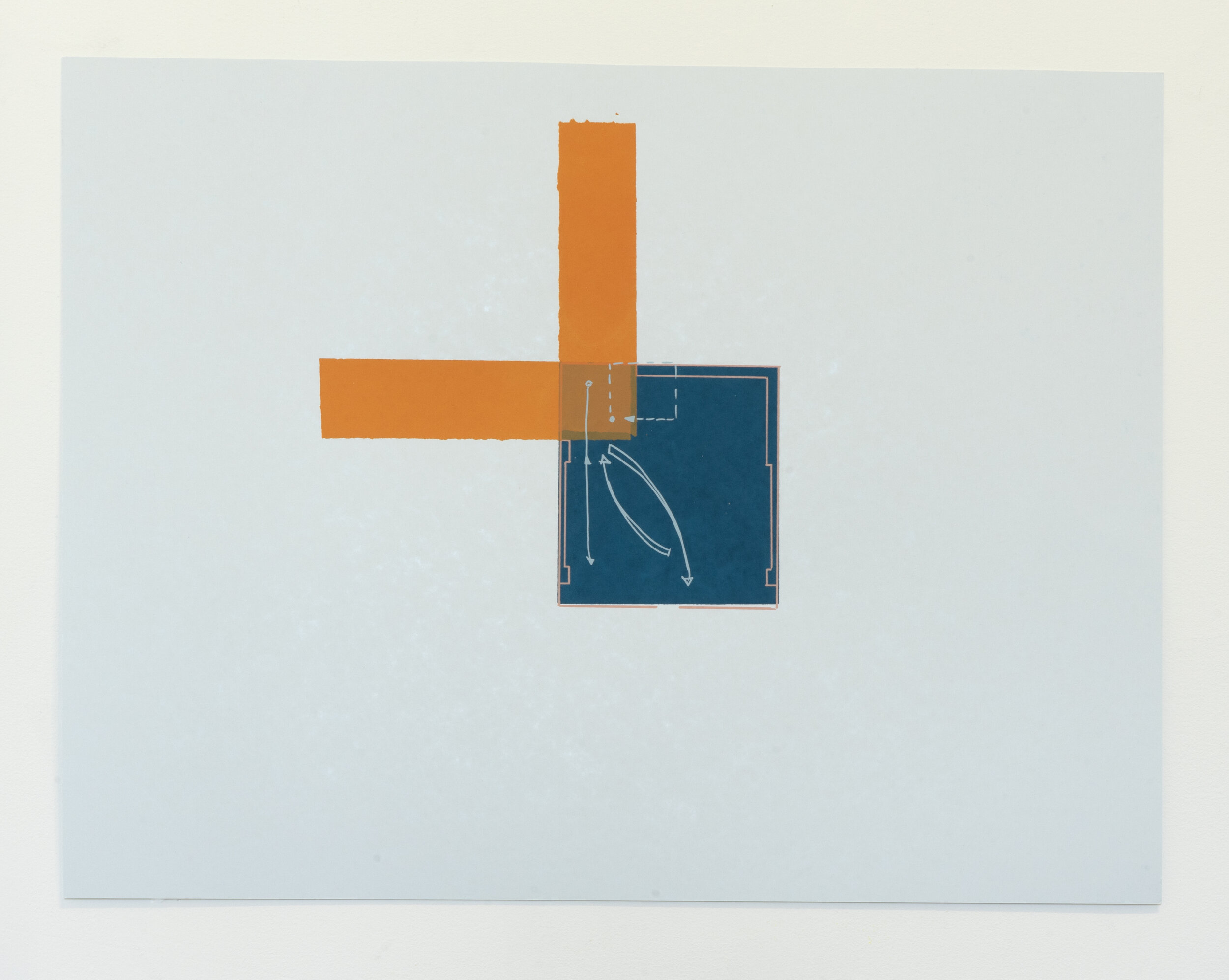   UIS Gallery (Blue #1)   2020  Screenprint on paper  19” x 25” 