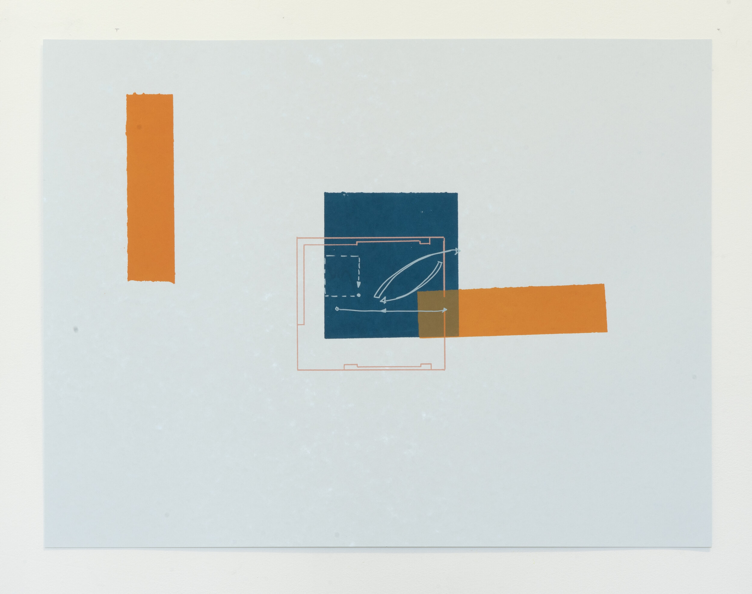  UIS Gallery (Blue #2)   2020  Screenprint on paper  19” x 25” 