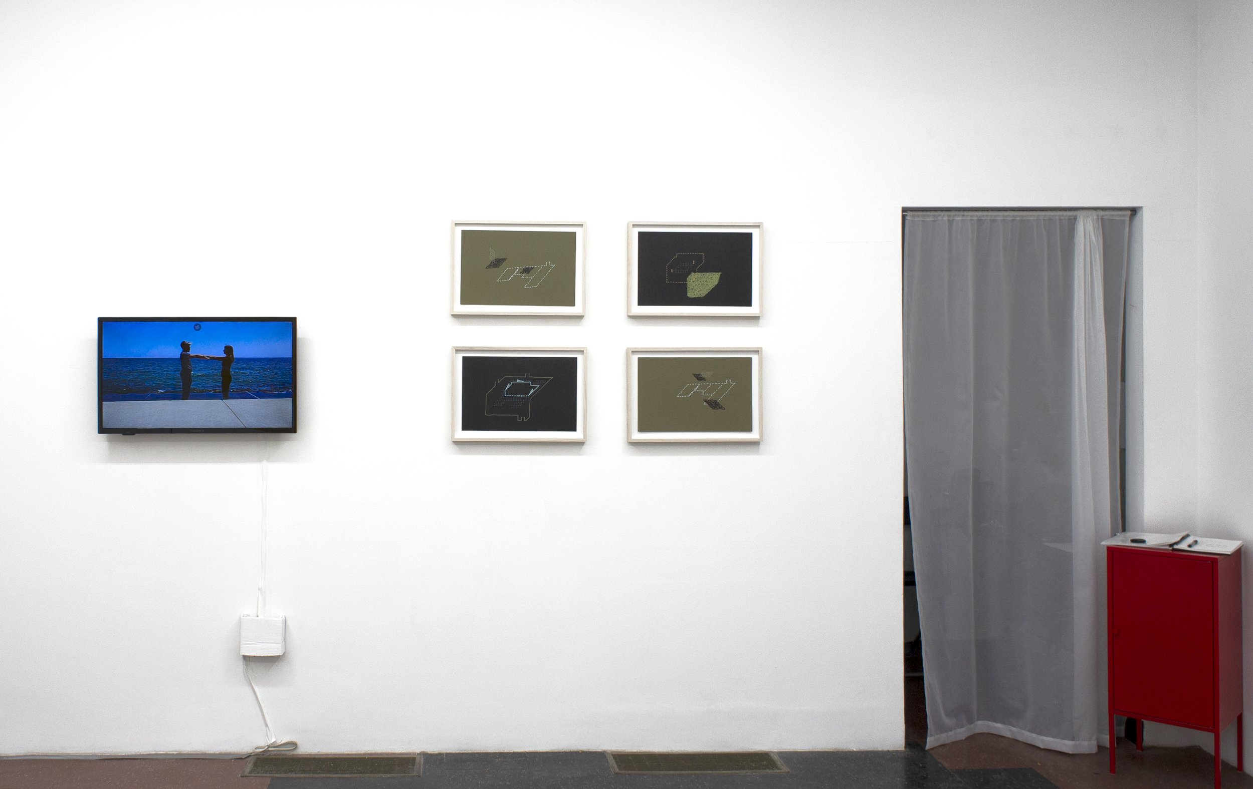  Installation view of framed prints and  video  at Adds Donna.  Lost Intimacies  was group exhibition curated by Pia Singh. Read Exhibition essay  here.  