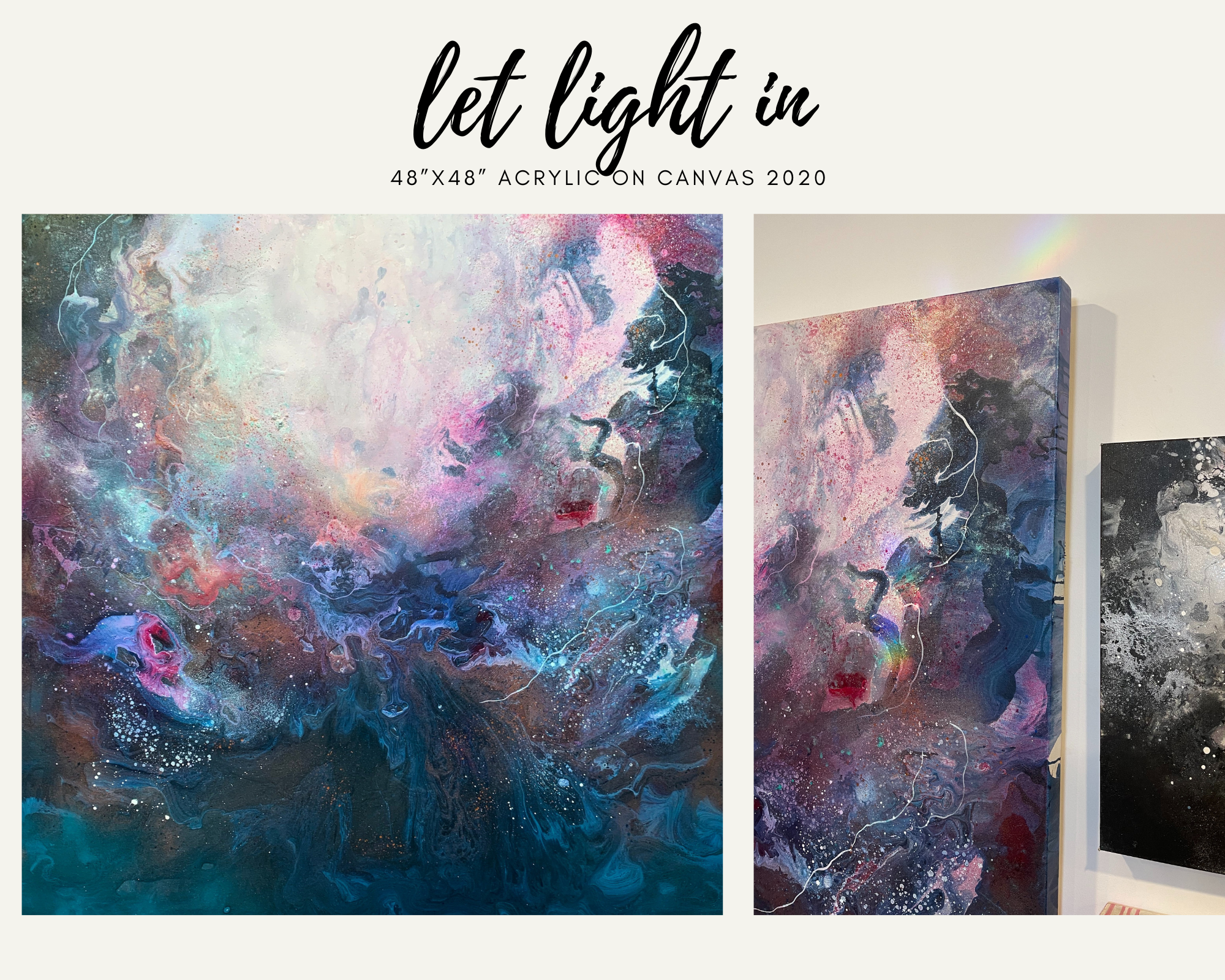 "let light it", 48"x48" Acrylic on canvas, 2020