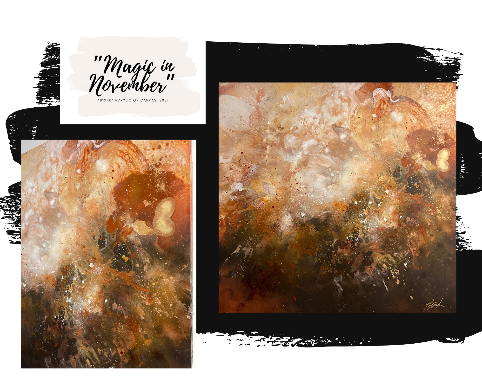 "Magic in November" 48"x48" Acrylic on canvas, 2021