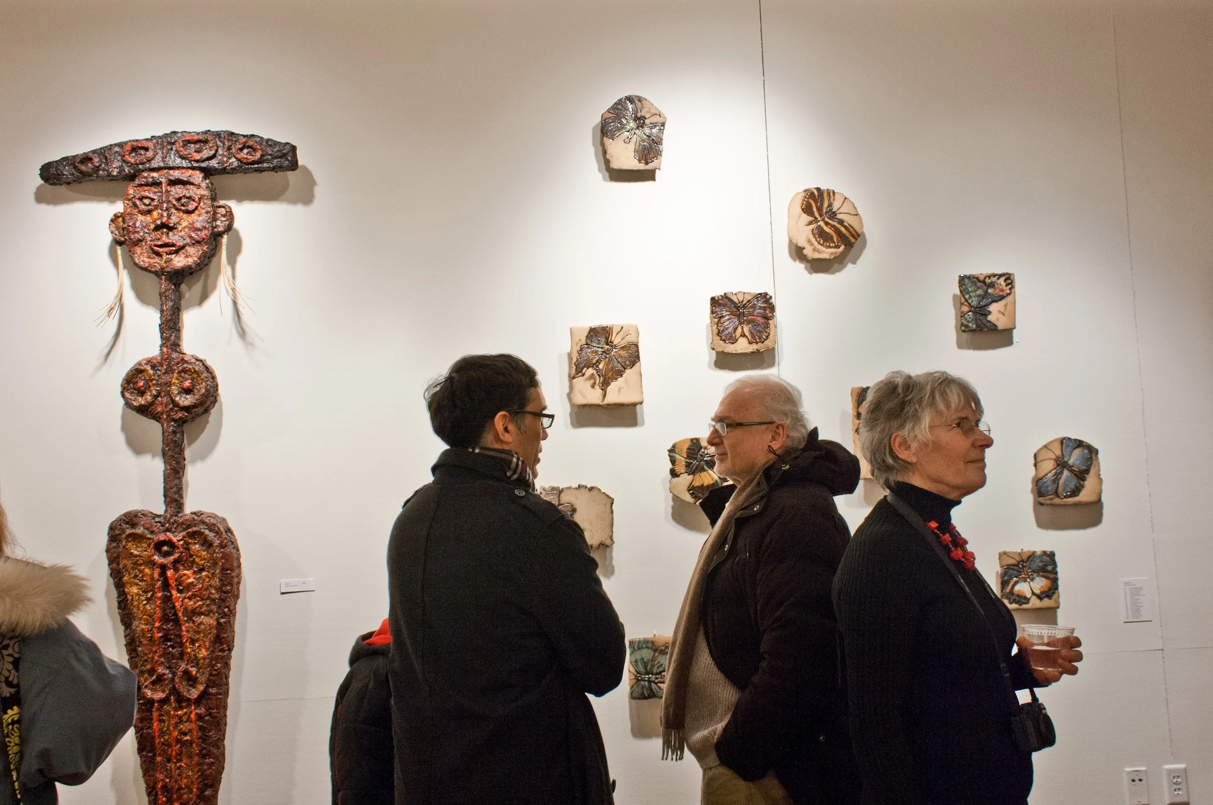 Keator Gallery exhibition. I am on the right gazing into the distance.