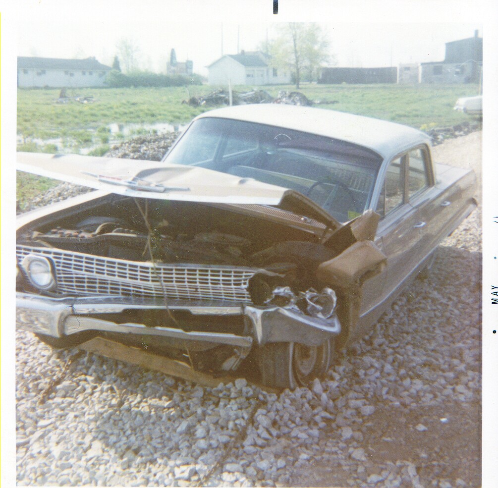 Mark's 1963 Chevy after wreck April 1971 2.jpg