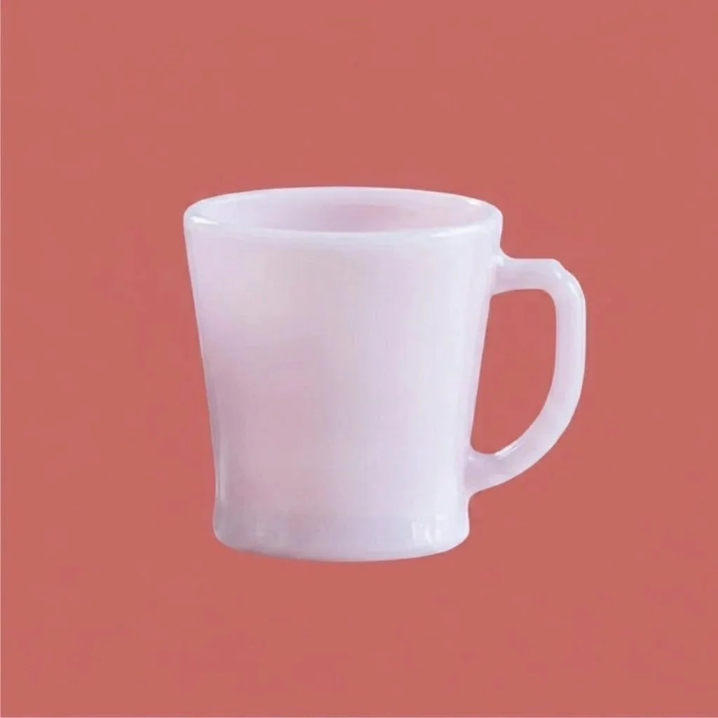 PINK MILK GLASS MUG