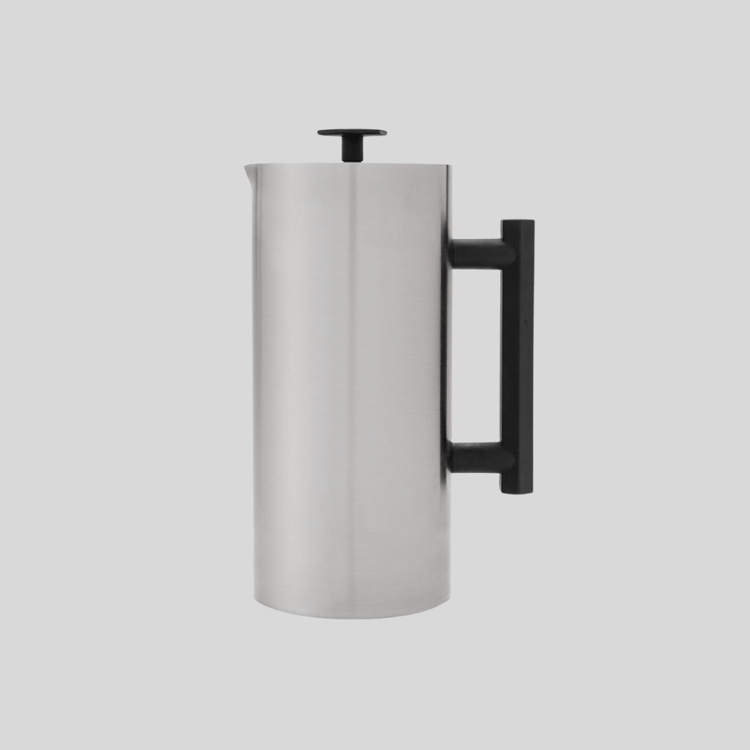Espro Press P6 stainless steel French press coffee plunger on a grey background - 950ml