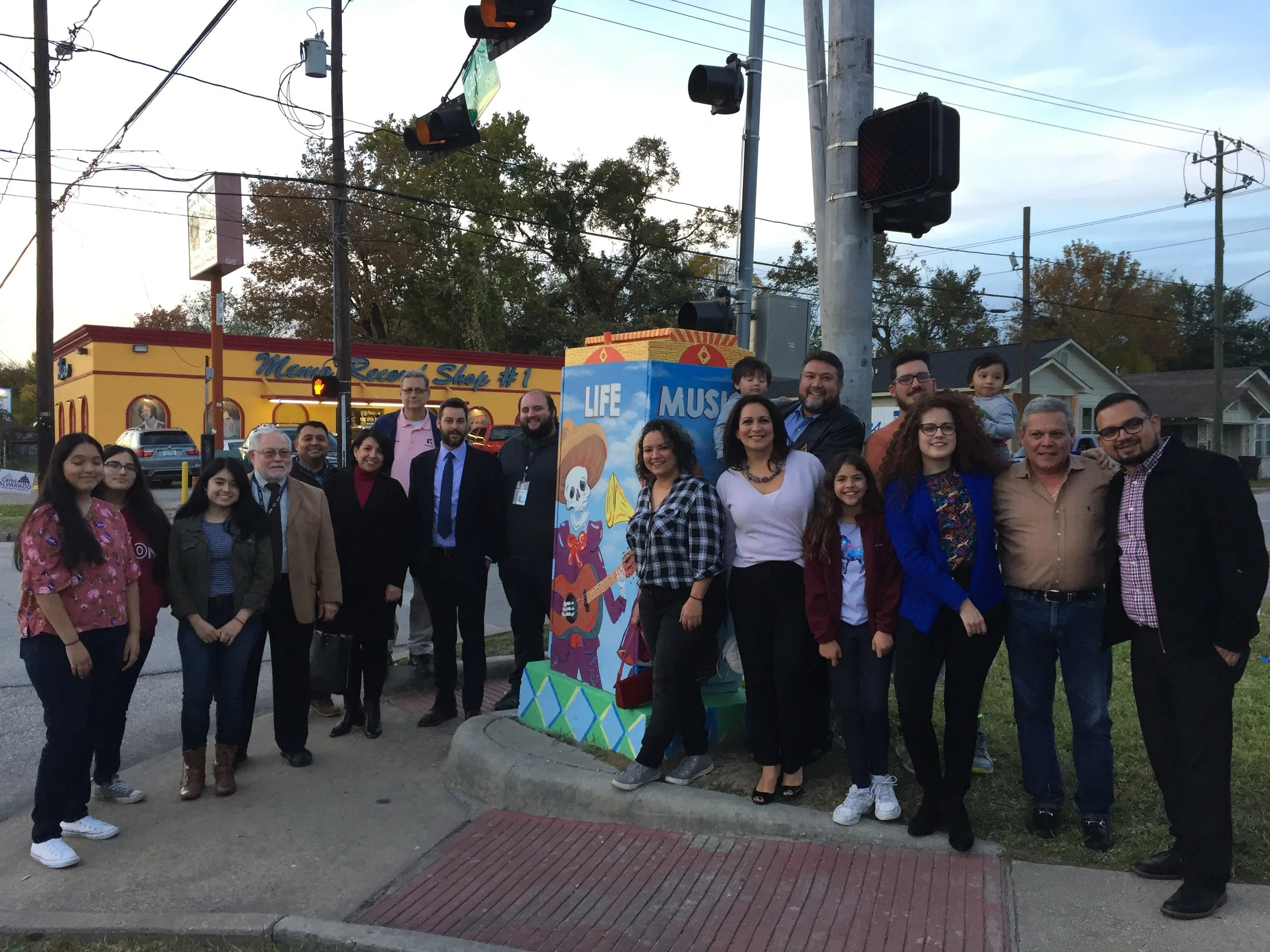 Life, Love, Music . Student mini mural 75th and Canal St . Houston Tx
