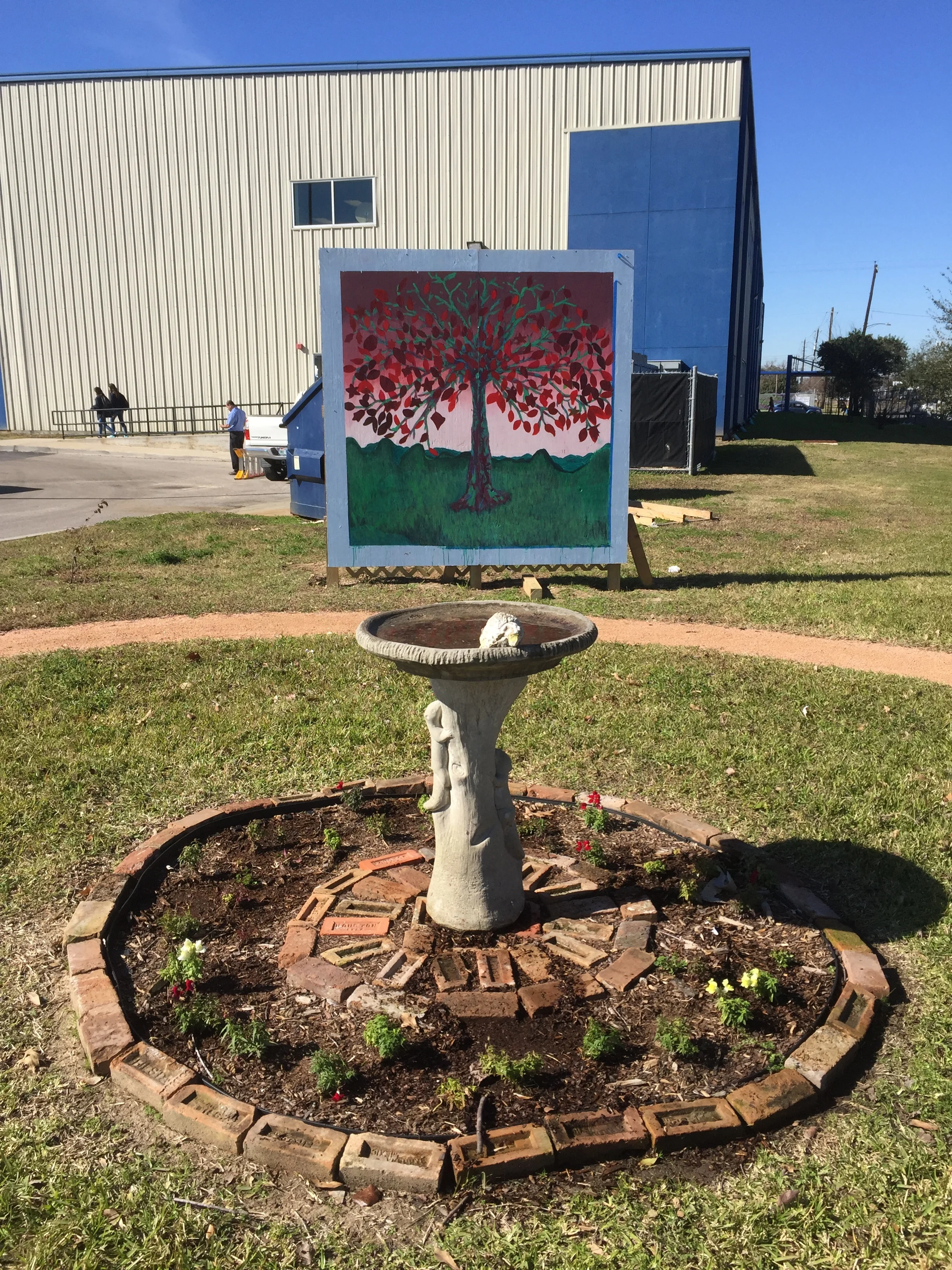 Alumni Mural student project YES Prep East End Houston Texas