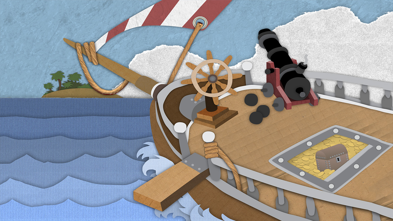 Character and background design. Digital mixed media. Vector illustration with photographed and found textures.