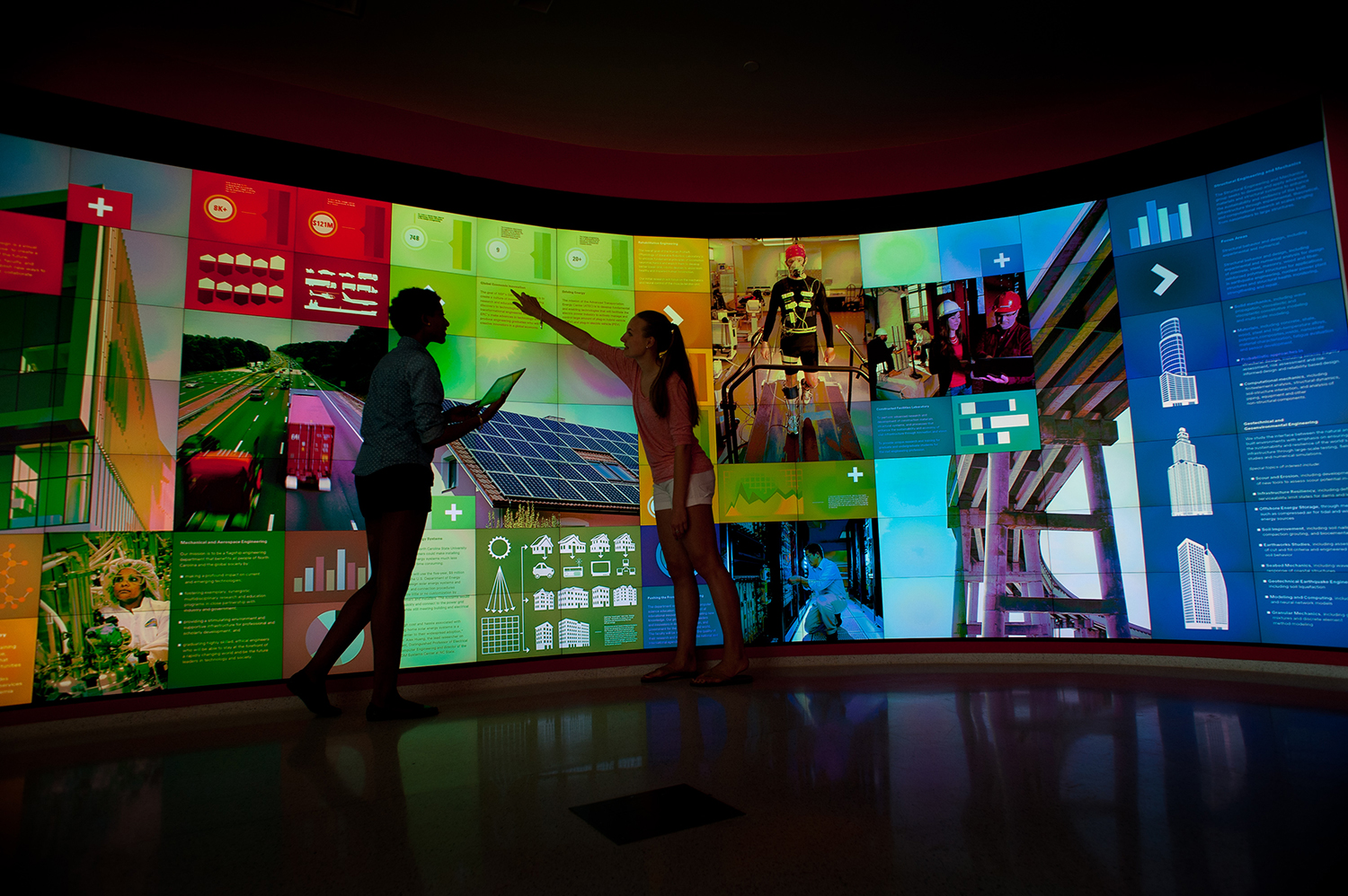 All Hunt Library immersion wall graphics featured in the marketing were researched and designed to parallel themes and concentrations from the broader messaging.