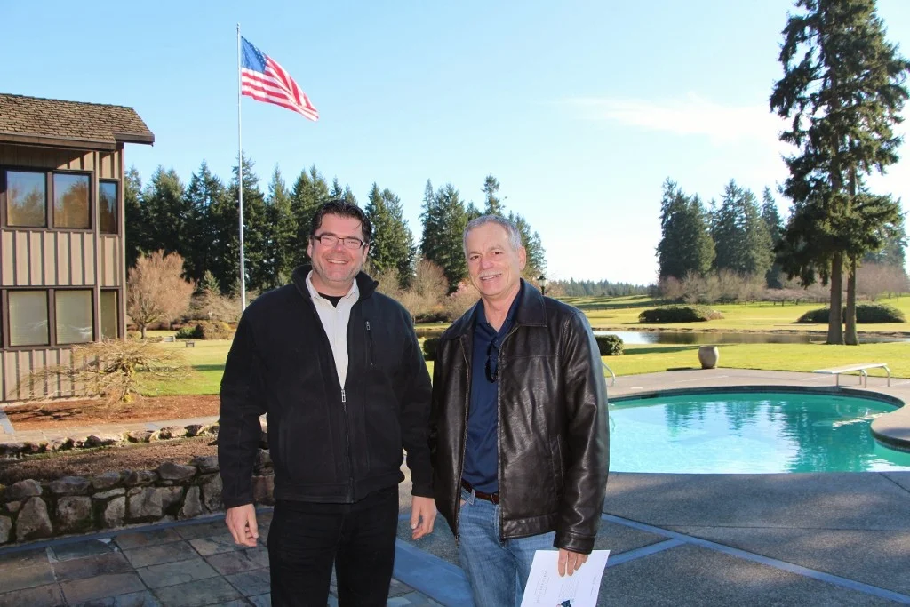 Above: RSIR brokers Enrico Pozzo and Barry Bergner were all smiles during the tour.