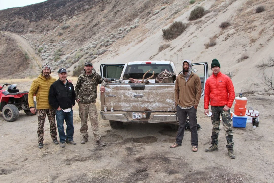 Vancour (second from left) was all smiles after spending time with the visitors at Ravenwing Ranch.