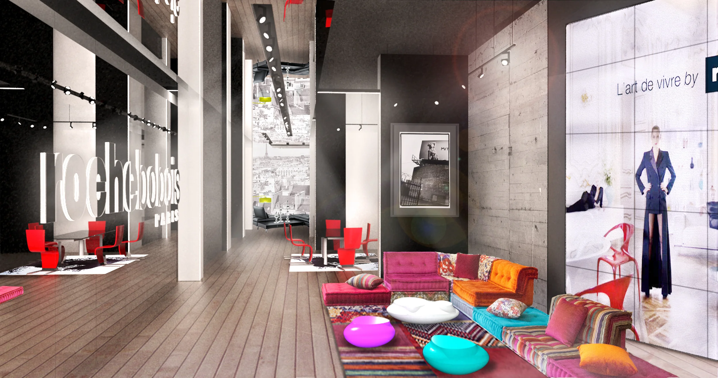 Roche Bobois Store Showroom Rendering