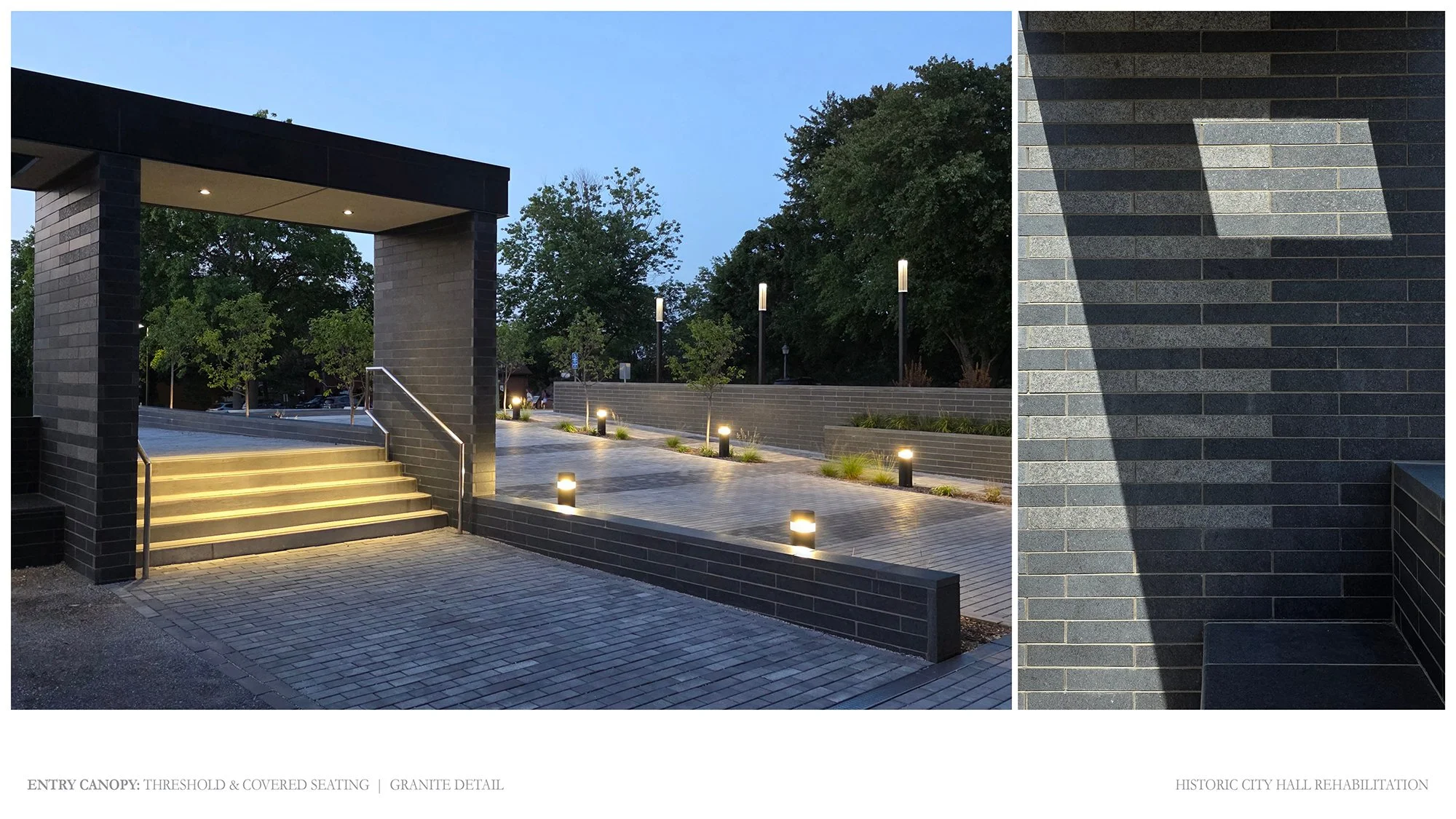 patterhn ives des peres city hall canopy threshold granite stone.jpg