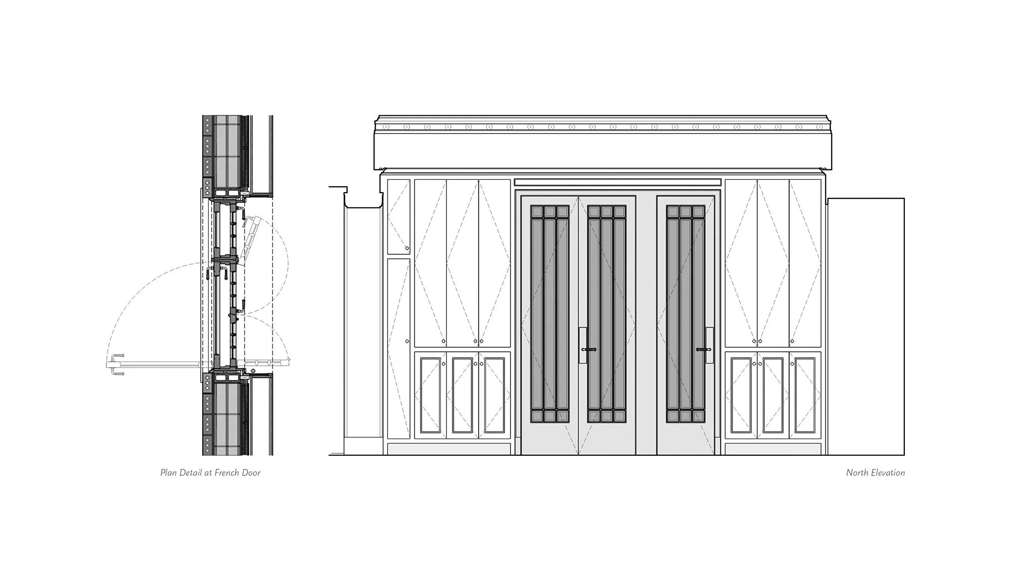 Patterhn Ives Claverach Park House 07 North Elevation French Doors.jpg