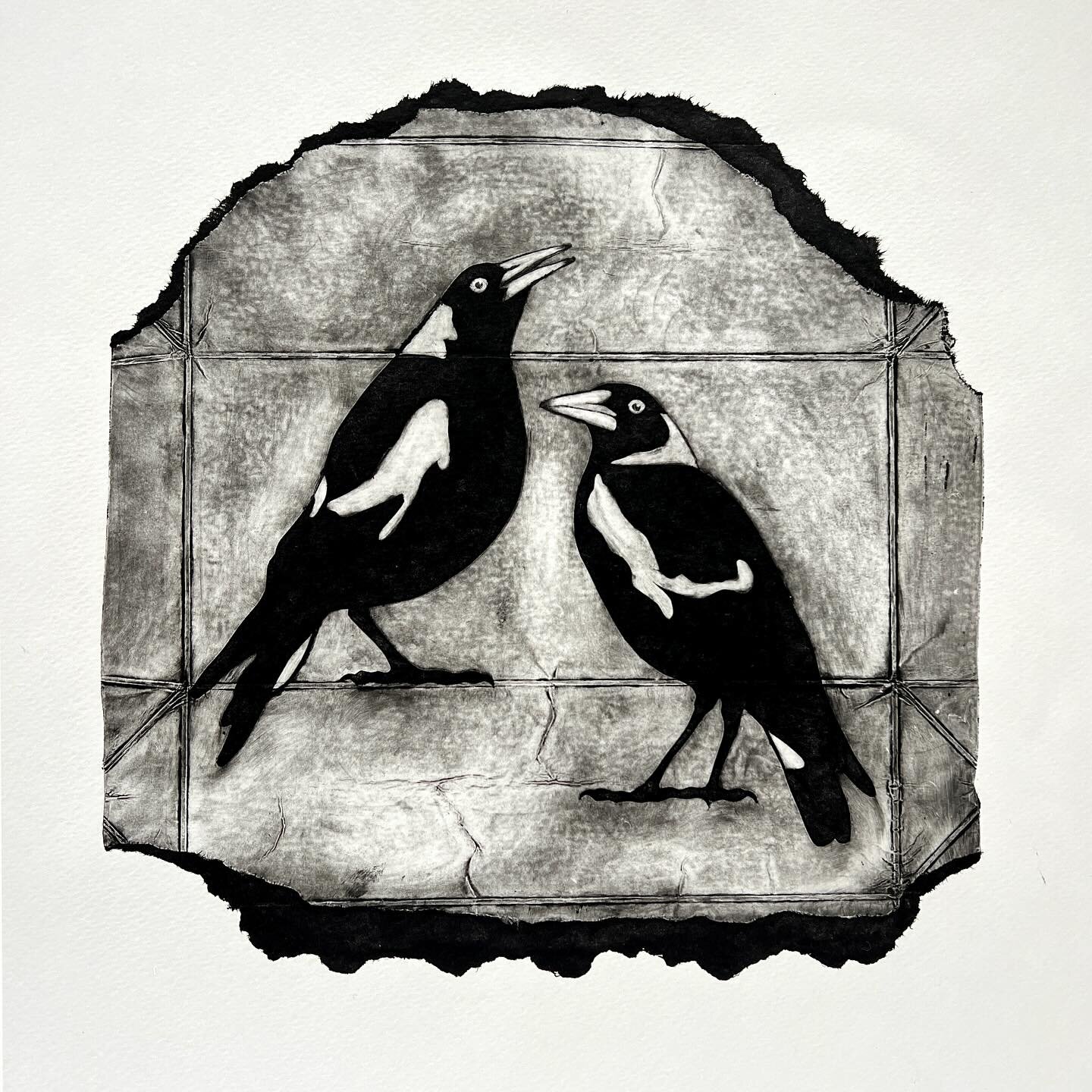 Excited to have my &ldquo;Two Magpies&rdquo; print included in this year&rsquo;s Art@The Rowers Aquisitive Exhibition. The exhibition is on from 4th April till 19th April with the Award/Opening night on Sat 6th April. Go check it out! Head to the @mo