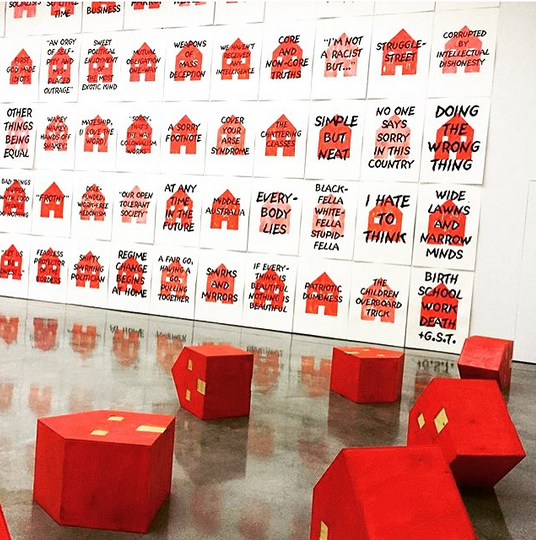 Glenn Barkley and Heide’s Lesley Harding co-curated ALEKS DANKO – MY FELLOW AUS-TRA-ALIENS which opened at the MCA on the 30th July. The exhibition includes work from close to five decades of Danko’s multifaceted practice.