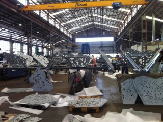 Holly Williams had serious foundry envy during a visit to Urban Art Project's amazing facility in Brisbane where they fabricate artworks and assemble them to full scale before sending them off to their new locations around the world. 