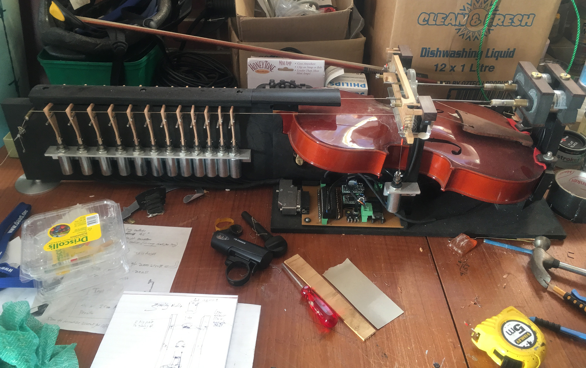   Holly Williams  made the mother of all excel Lists of Works after a studio visit with  Jon Rose  for a co-curated project with  Jeff Khan  for  Performance Space . See his weird and wonderful instuments at Carriageworks in October. 