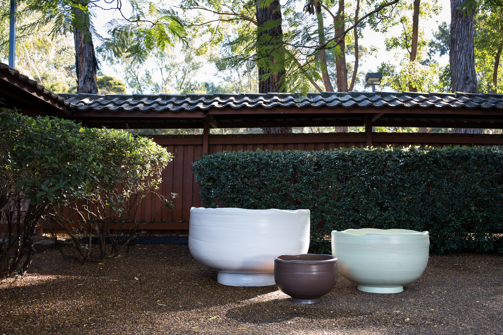 Cameron Williams, garden installation view: 'Objects in Space: Artists in the Garden'. Image courtesy the artist. Photography: Document Photography 