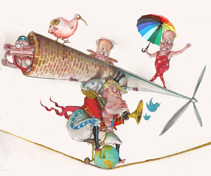 David Rowe, commissioned cartoon for Behind the Lines 2017,2017