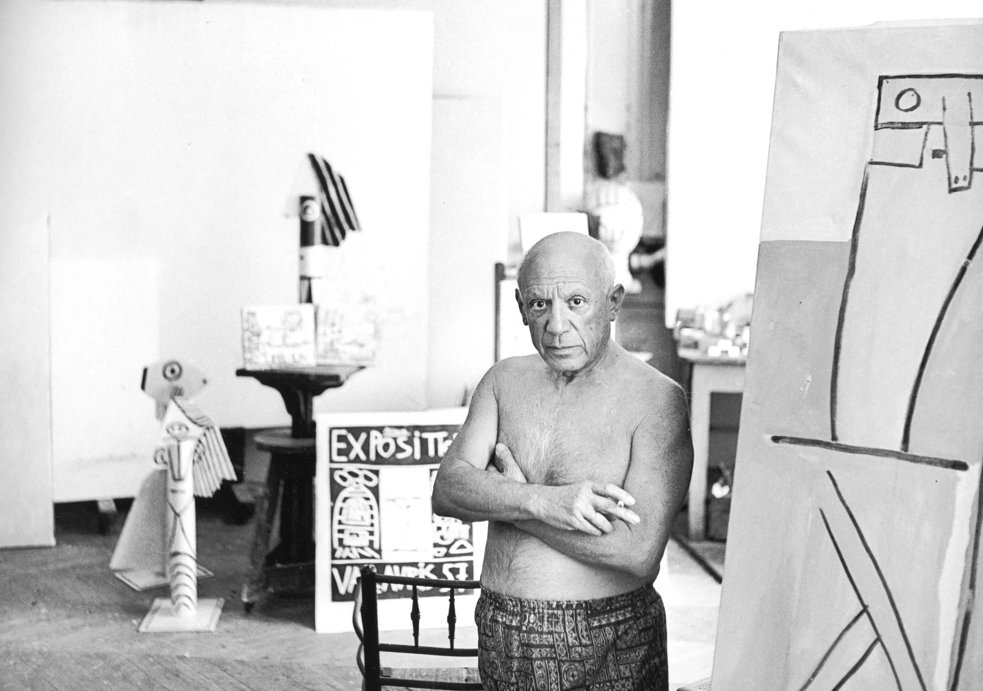 Portrait of Pablo Picasso, Cannes 1957 Silver gelatin print, signed. 30 x 40 cm / 11,8 x 15,7 inch Signed edition P.O.A.