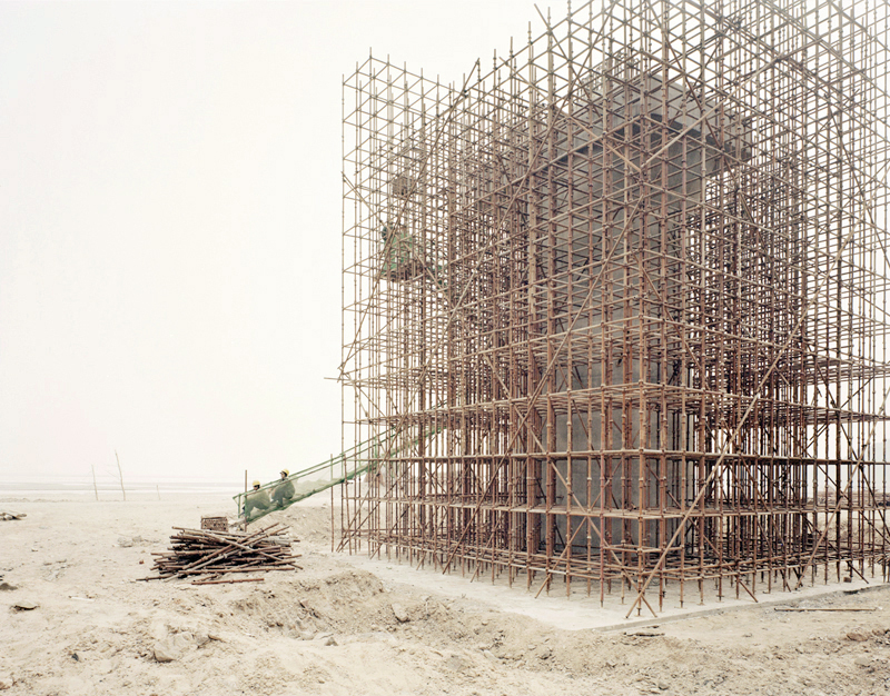 People Building High-speed Rail Bridge, Xiaxi, 2011