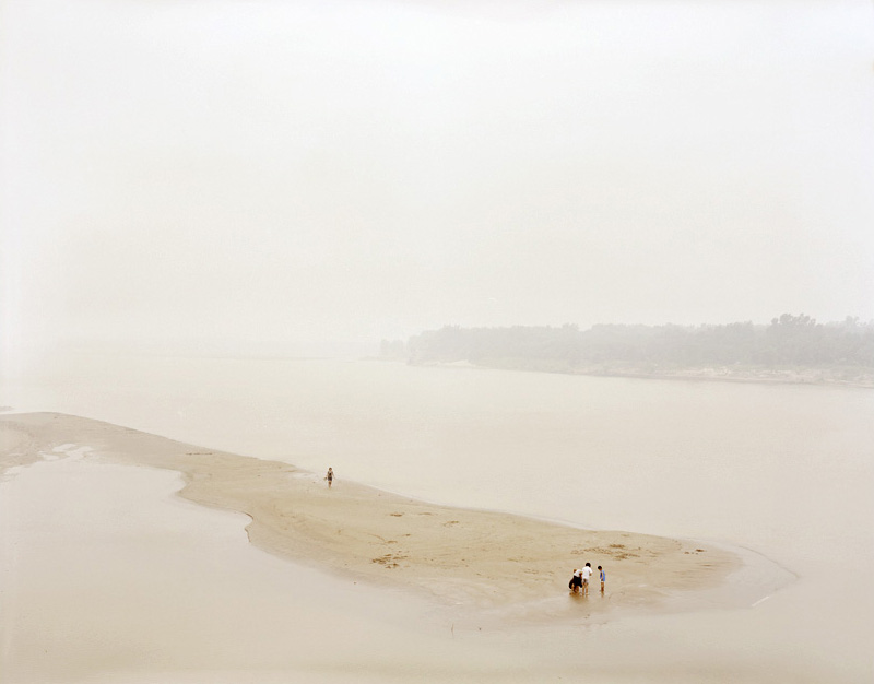 People Playing in the Middle of the River, Shandong, 2011