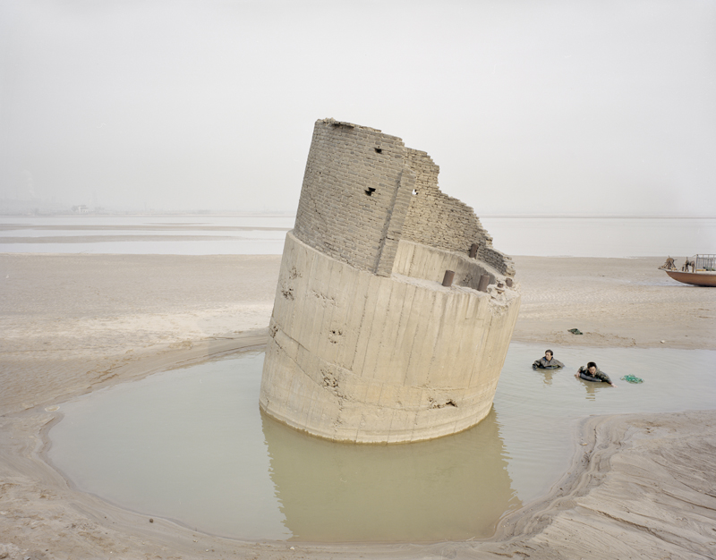People Fishing at the River, Xiaxi, 2012