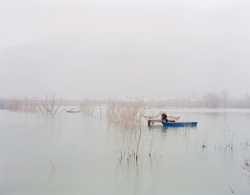 People Fishing on the Top of the Pavilion, Shanxi, 2011