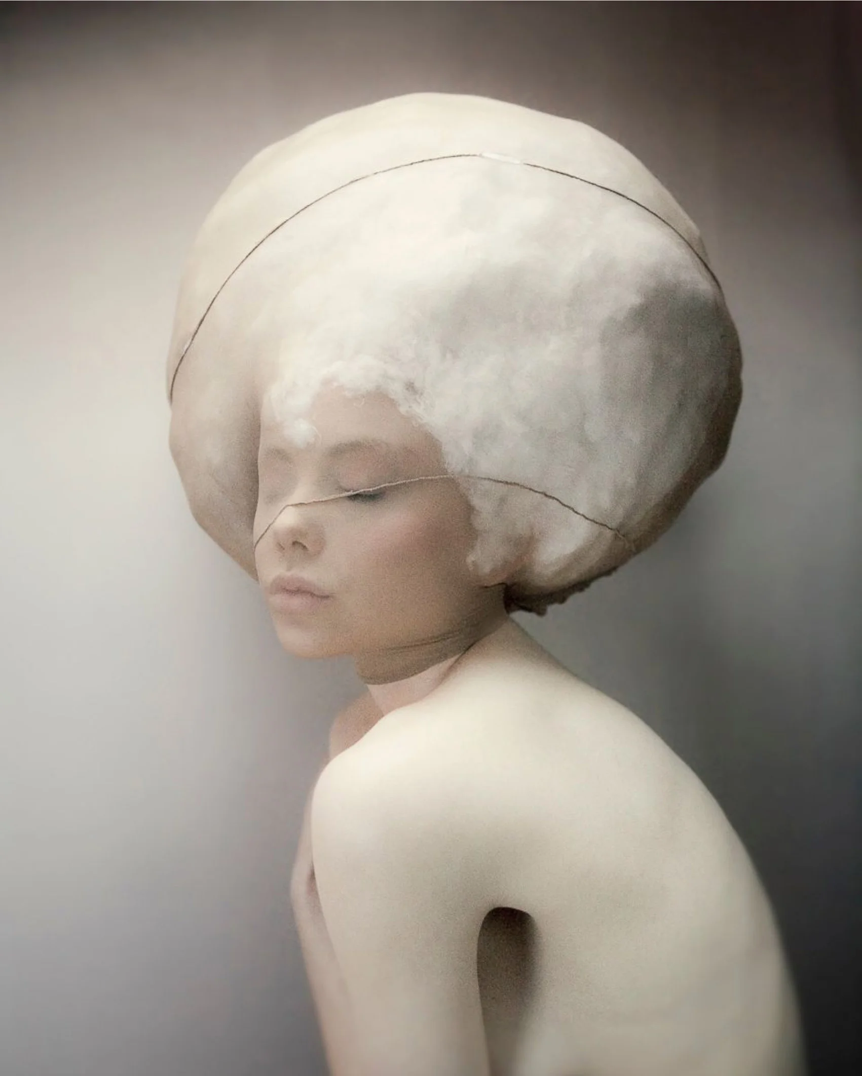 COCOON # 05 - 2010 Archival pigment print on acid free matte watercolour paper with a white wood frame 98 x 120 cm