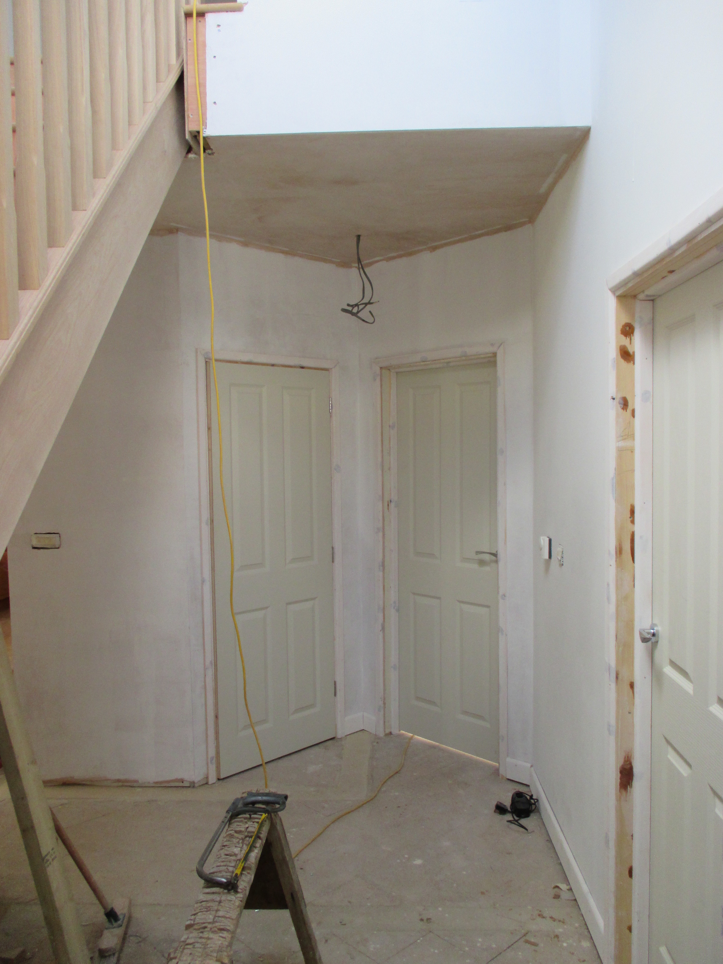 Conversion in Progress - New entrance hall and staircase.