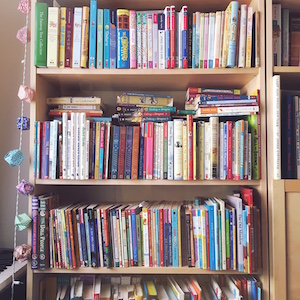My daughter's bookshelves